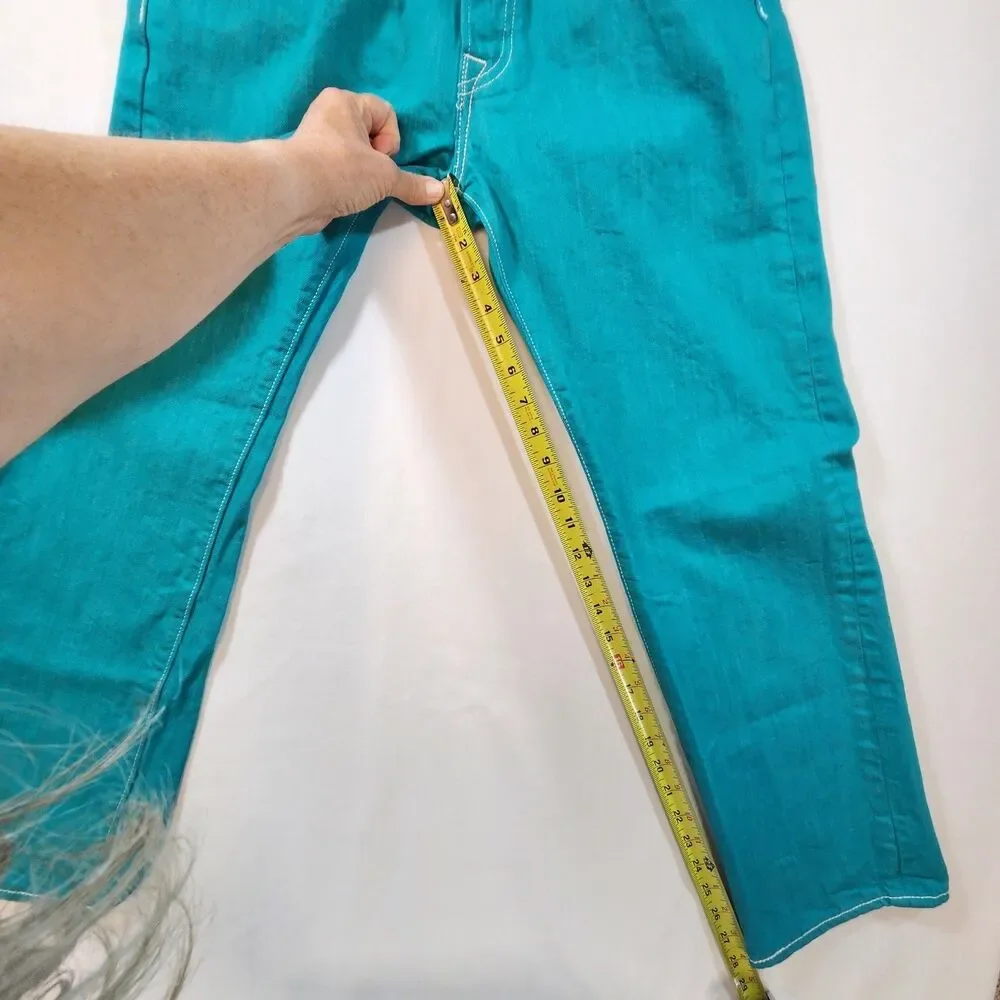 Levi's 501 Mens Jeans Button Fly Straight Leg W32 x L30 Act W29 x L28 Teal Blue - Picture 12 of 16